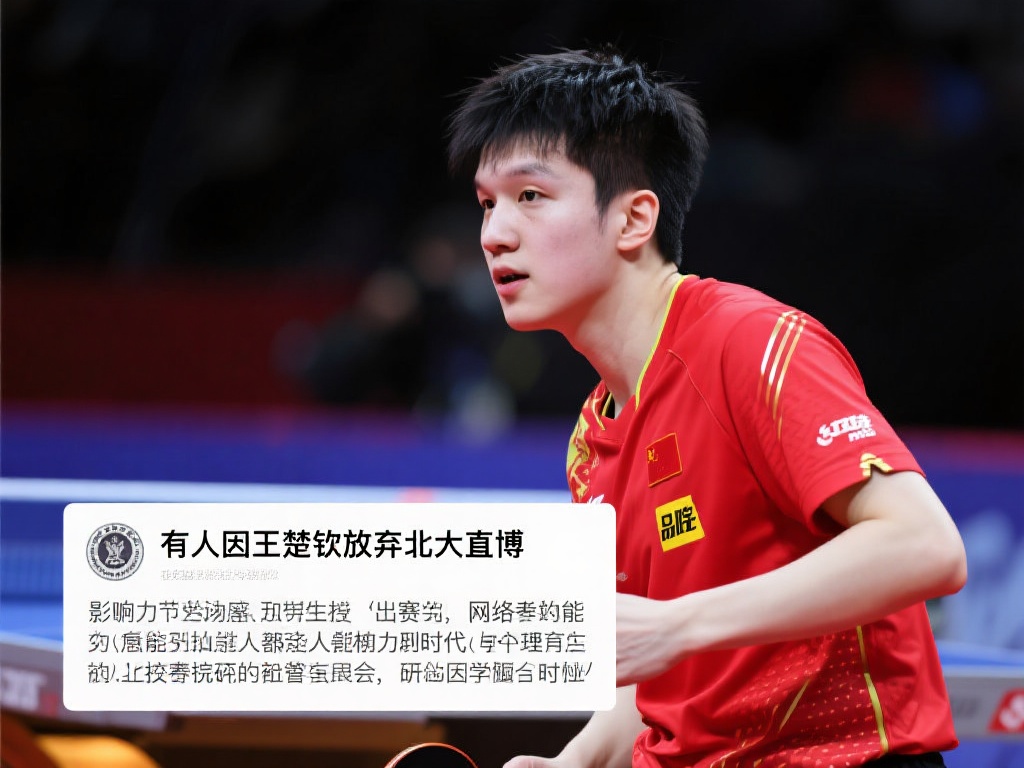 “王楚钦的影响力:有人竟因他放弃北大直博机会?” 在网络时代,体育明星的影响力早已超越赛场
