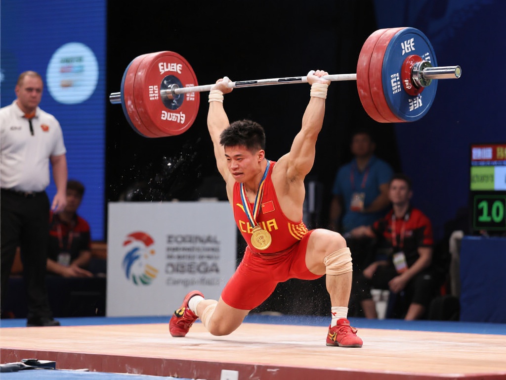 何岳基勇夺举重男子67公斤级双金! 在最近的一次国际赛事中,何岳基曾面临巨大